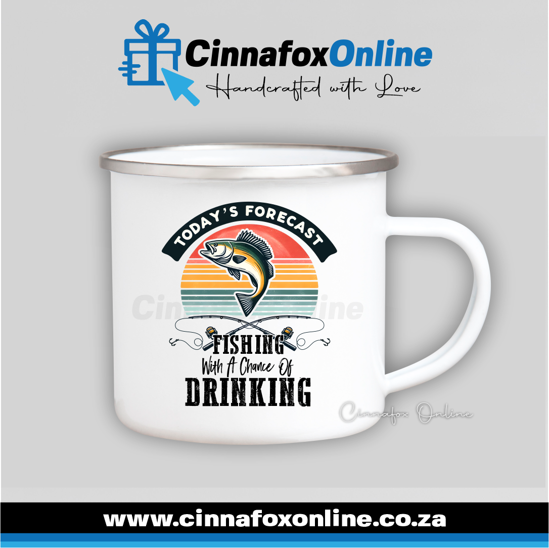 Fishing With A Chance Of Drinking Metal Mug