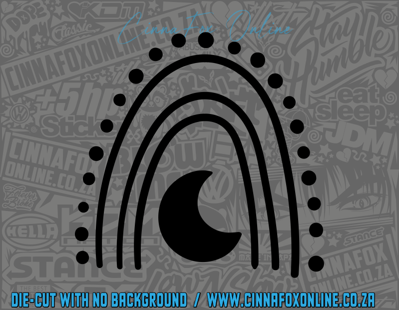Boho Moon Decal