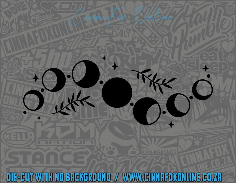 Floral Moon Phase Decal