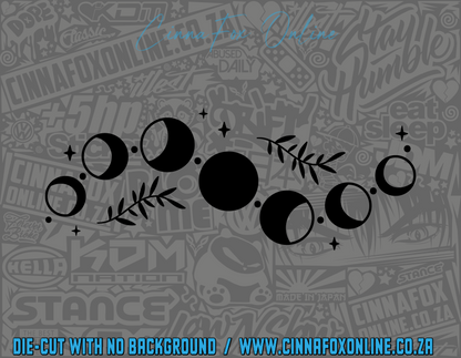 Floral Moon Phase Decal