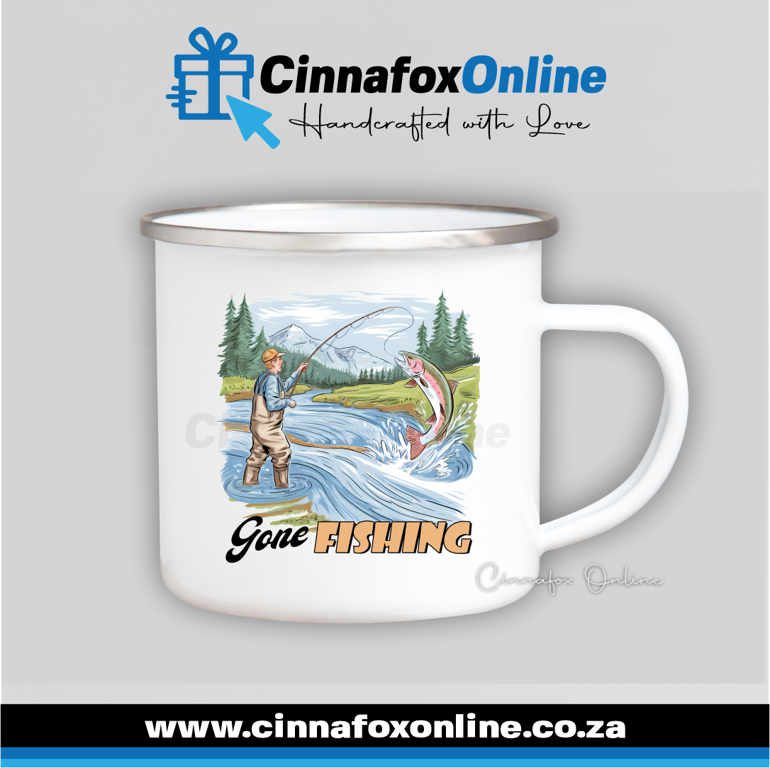 Gone Fishing 03 Metal Mug