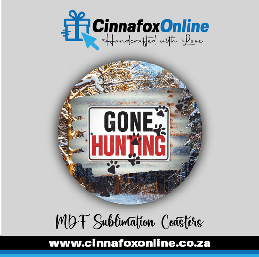 Gone Hunting Round Coaster