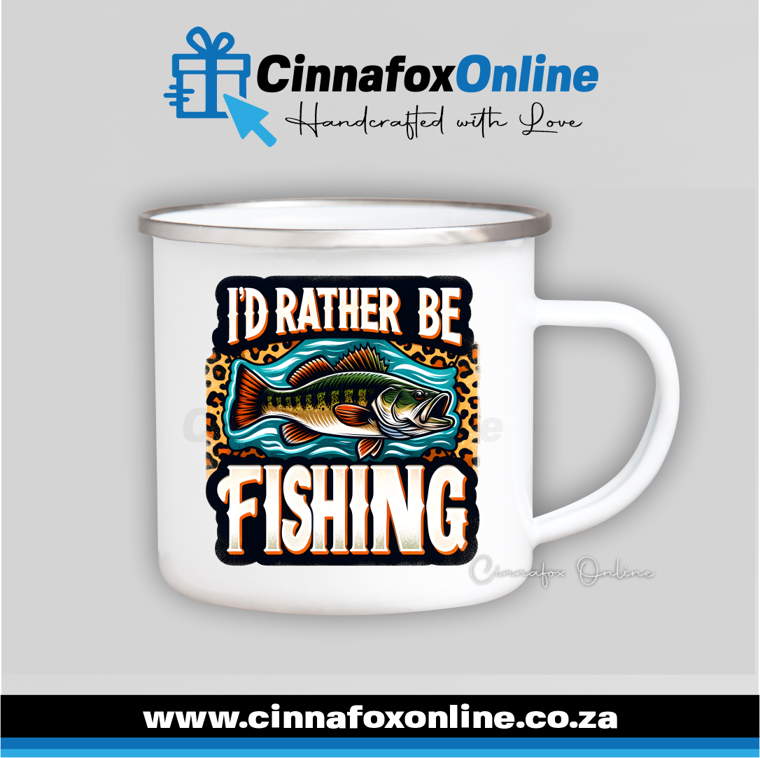 I'd Rather Be Fishing 02 Metal Mug