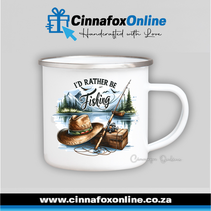 I'd Rather Be Fishing Metal Mug