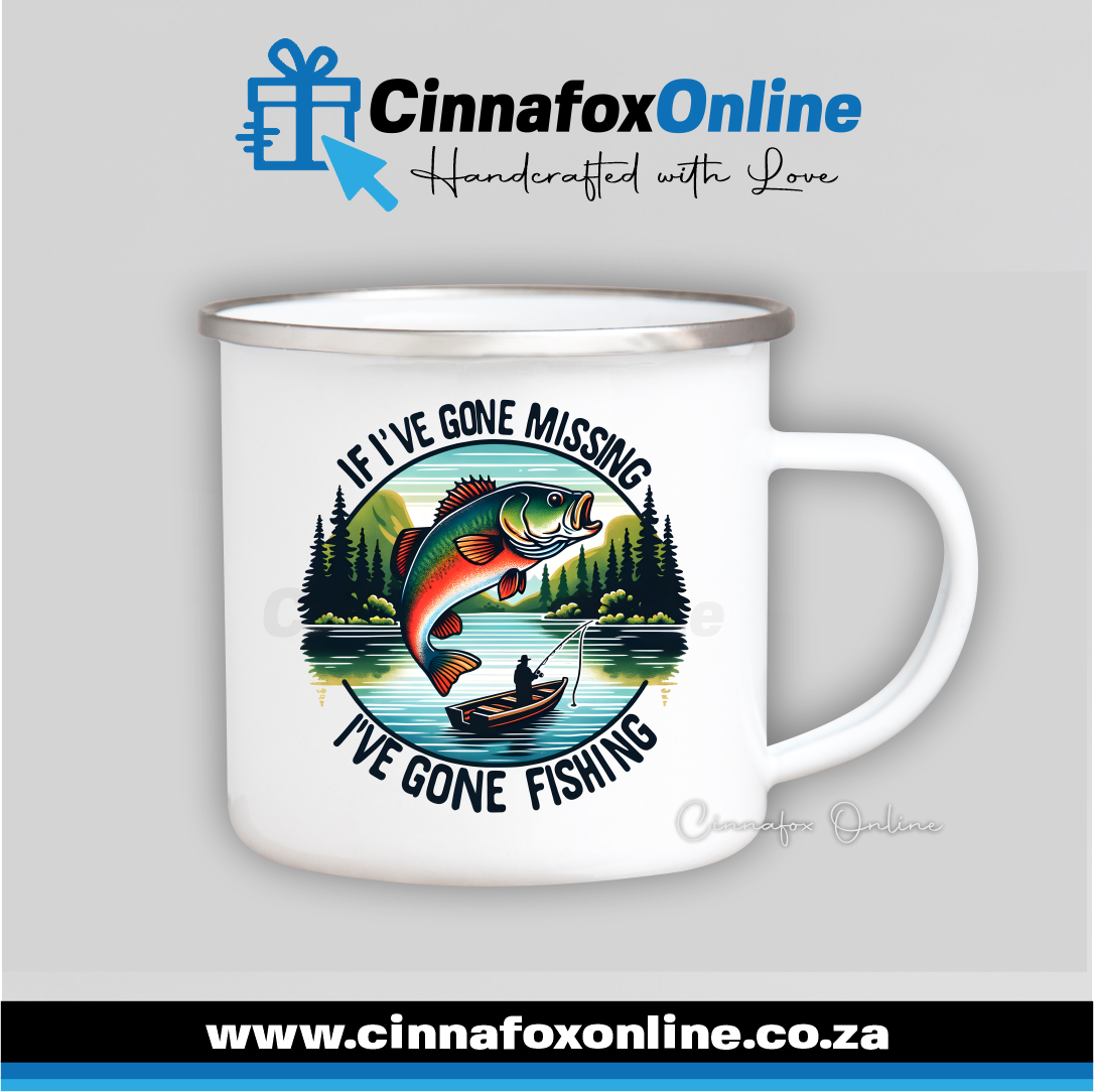 If I've Gone Missing, I've Gone Fishing Metal Mug