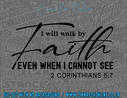 I Will Walk By Faith Decal