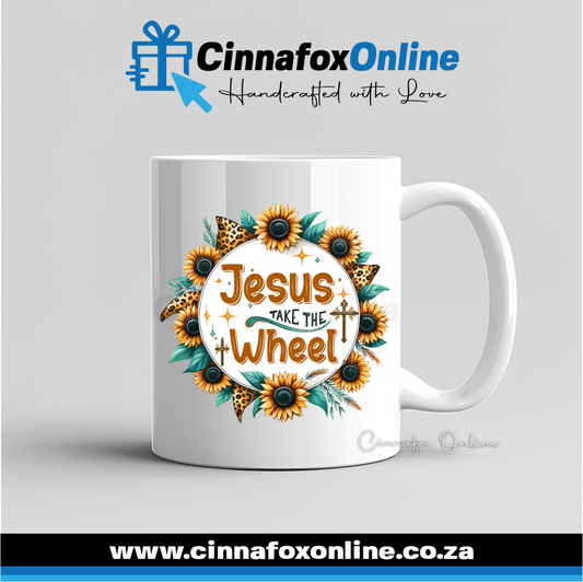 Jesus Take The Wheel Mug
