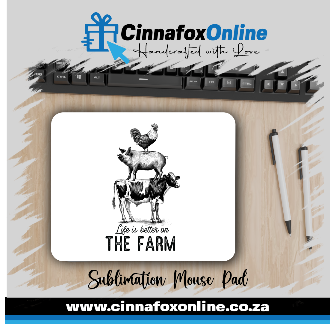 Life Is Better On The Farm Animal Stack Mouse Pad