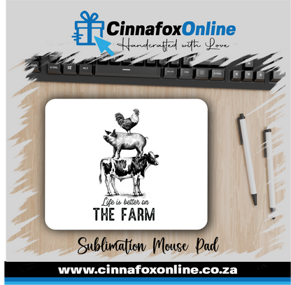Life Is Better On The Farm Animal Stack Mouse Pad