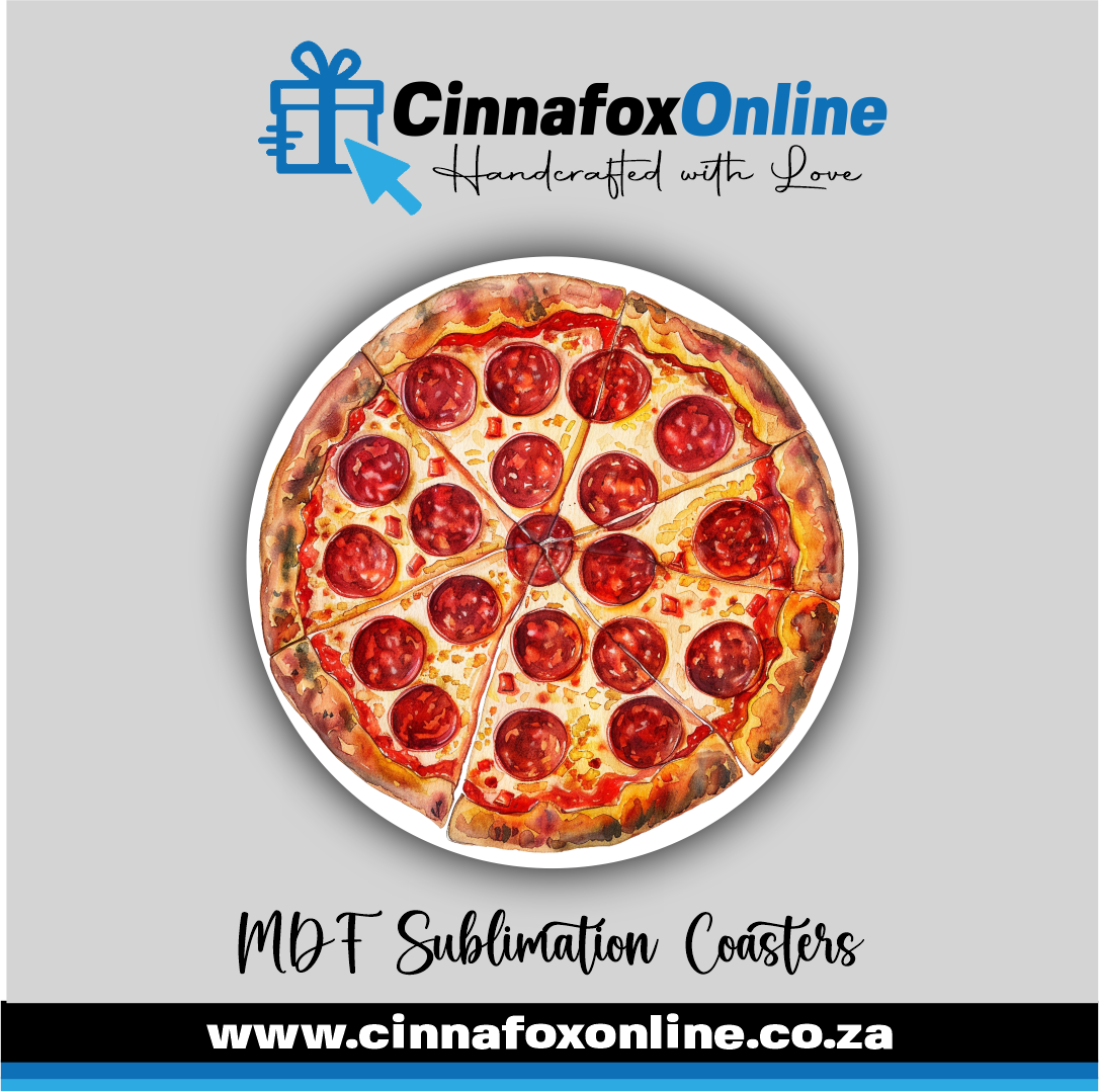 MDF Pizza 01 Coaster