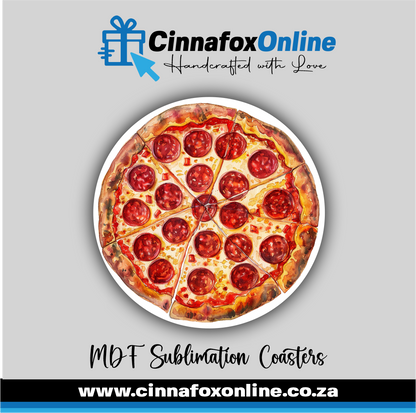 MDF Pizza 01 Coaster