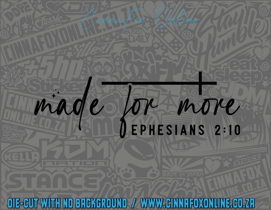 Made For More Decal
