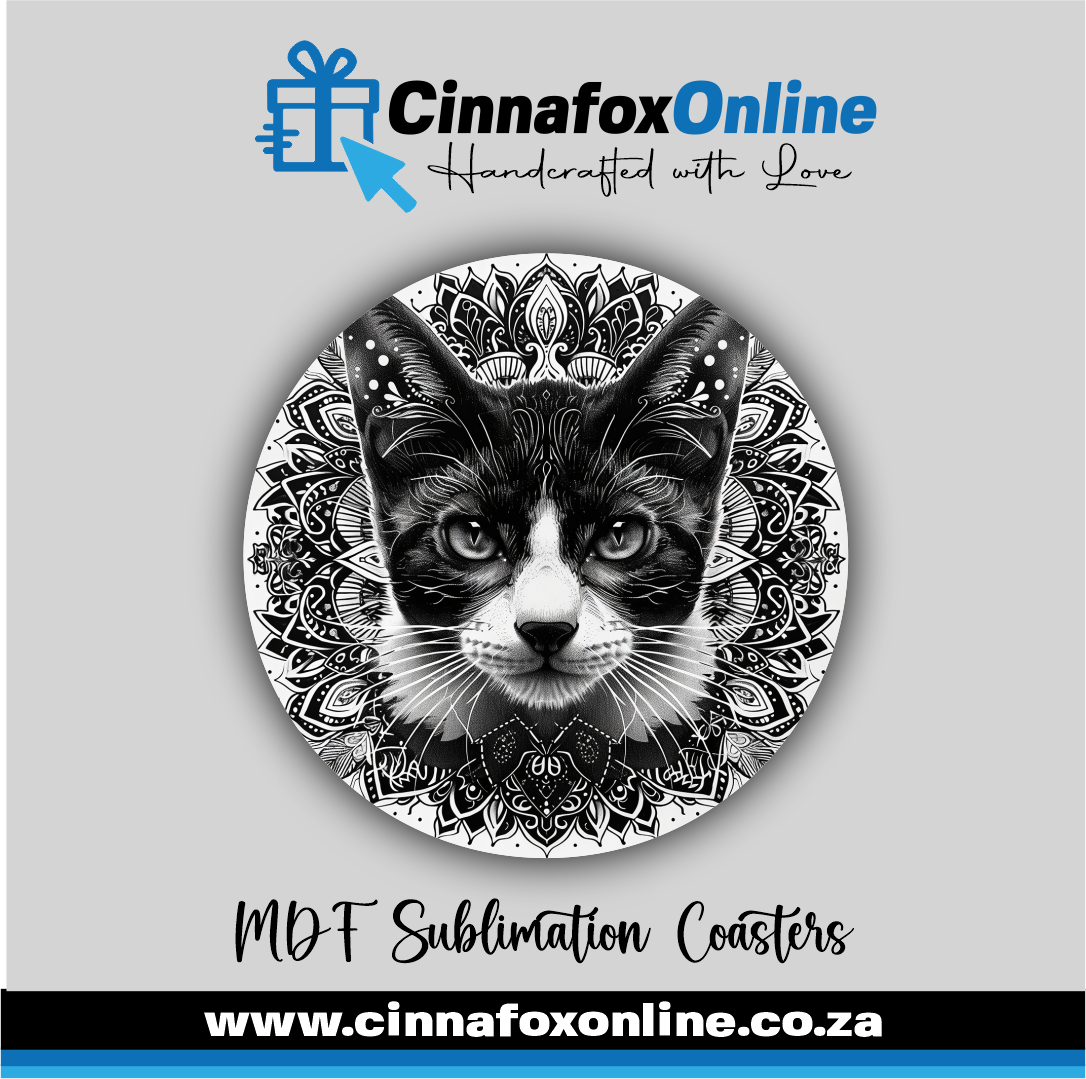 Mandala Cat 01 Round Coaster