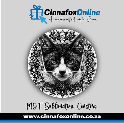 Mandala Cat 01 Round Coaster