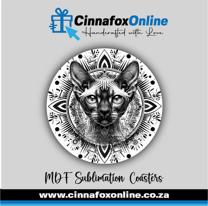 Mandala Cat 03 Round Coaster