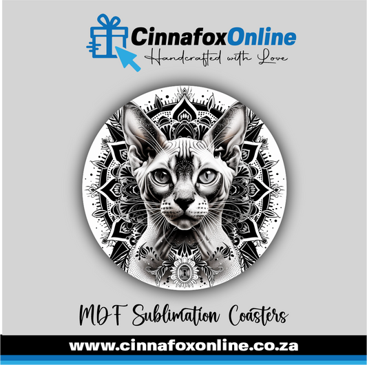 Mandala Cat 04 Round Coaster