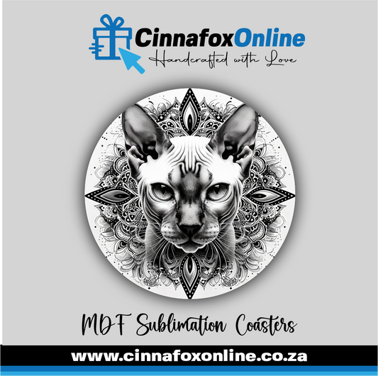 Mandala Cat 05 Round Coaster