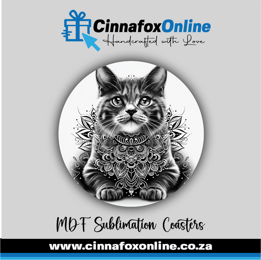 Mandala Cat 06 Round Coaster