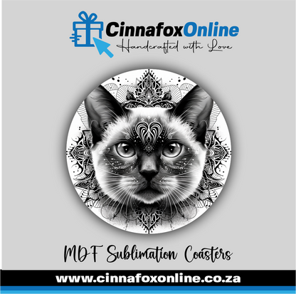 Mandala Cat 08 Round Coaster