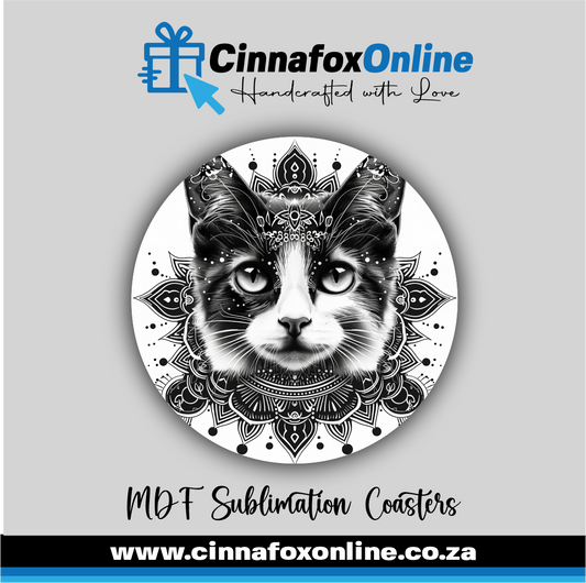 Mandala Cat 09 Round Coaster