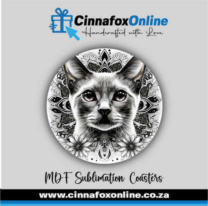 Mandala Cat 11 Round Coaster