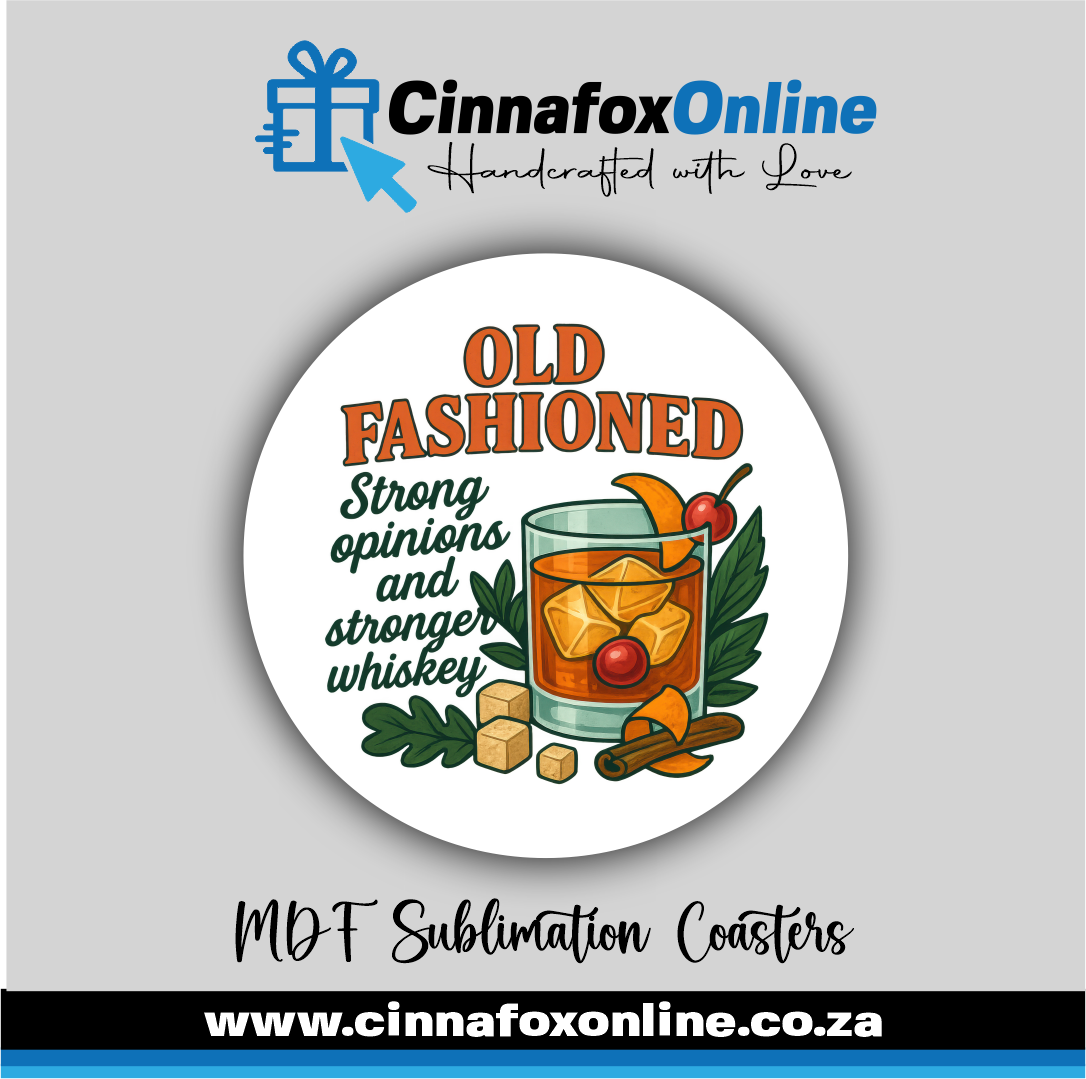 Old Fashioned Whiskey Round Coaster