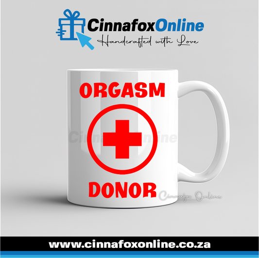 Orgasm Donor Red Mug