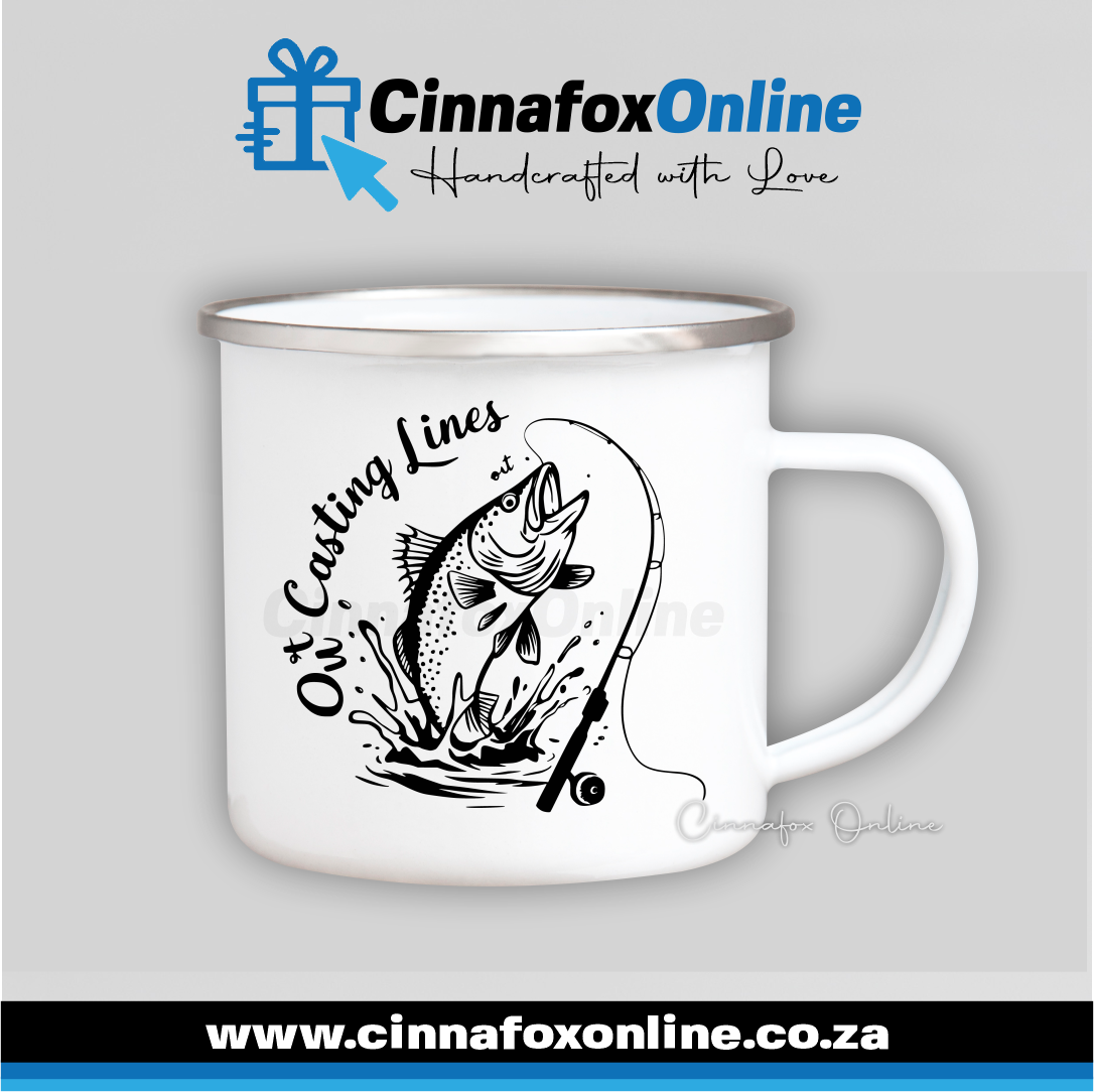 Out Casting Lines Metal Mug