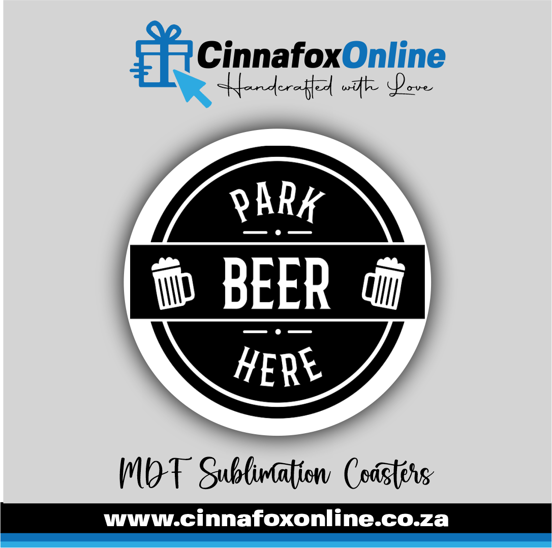 Park Beer Here Round Coaster