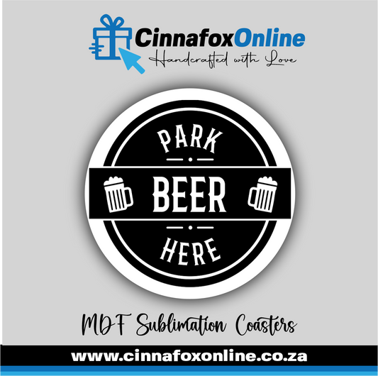 Park Beer Here Round Coaster