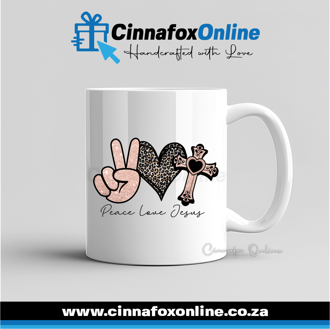 Peace Love Jesus Mug