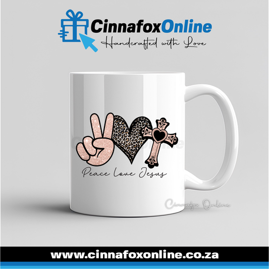 Peace Love Jesus Mug