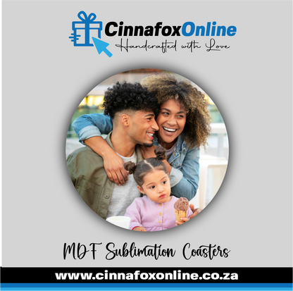 Personalised MDF Round 90mm Coaster