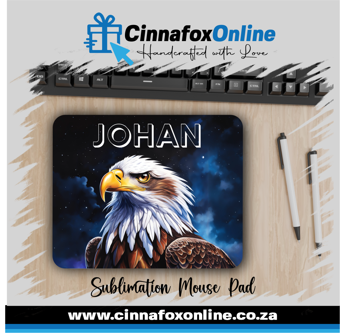 Personalized Name Eagle Mouse Pad