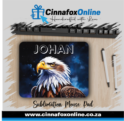 Personalized Name Eagle Mouse Pad