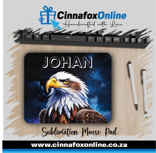 Personalized Name Eagle Mouse Pad