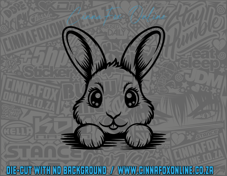 Peeking Rabbit Decal