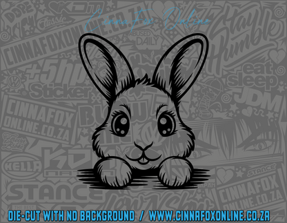 Peeking Rabbit Decal