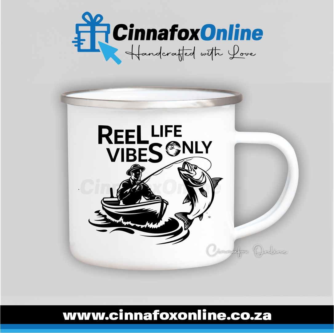 Reel Life Vibes Only Metal Mug