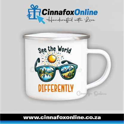 See The World Differently Metal Mug