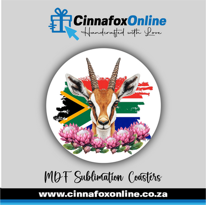 Springbok Protea Round Coaster