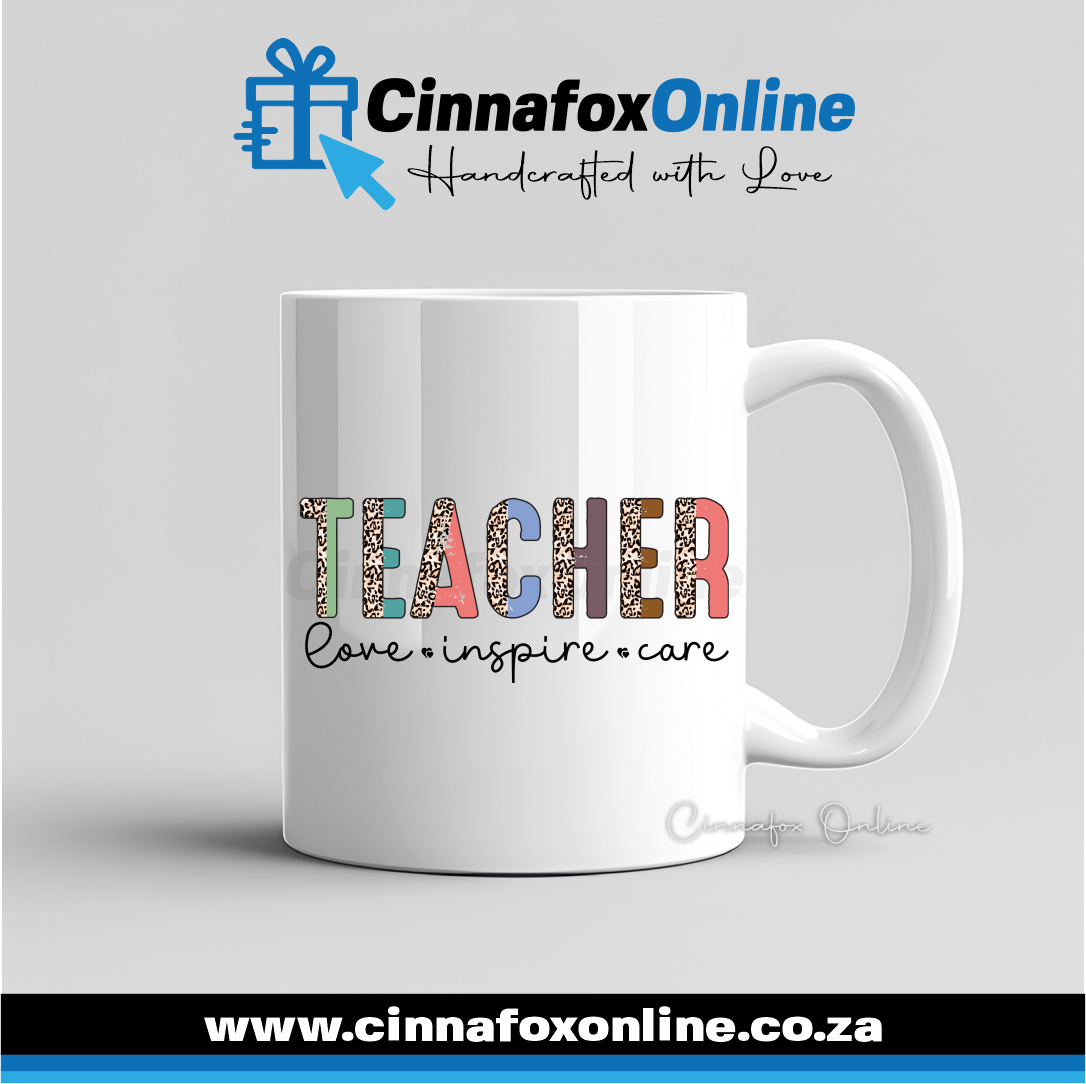 Teacher Love Inspire Care Mug