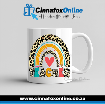 Teacher Rainbow Pencil Mug