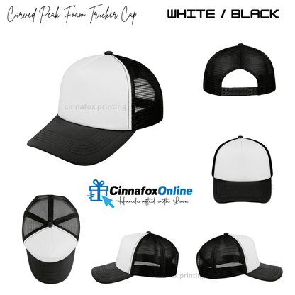 Curved Peak Foam Trucker Cap 5 Panel