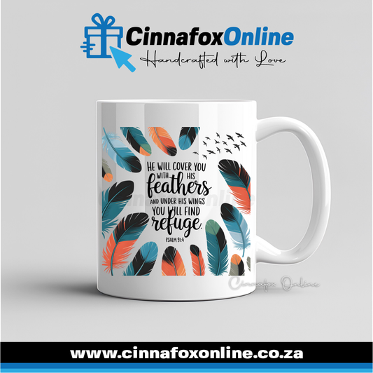 Under His Wings You Will Find Refuge Mug