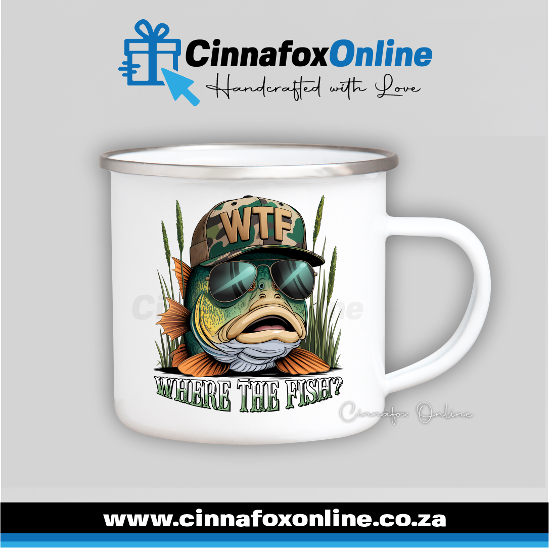 WTF Where's The Fish 02 Metal Mug