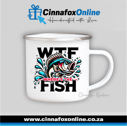 WTF Where's The Fish Metal Mug
