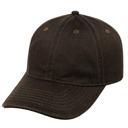 Washed Oil Skin 6 panel Cap