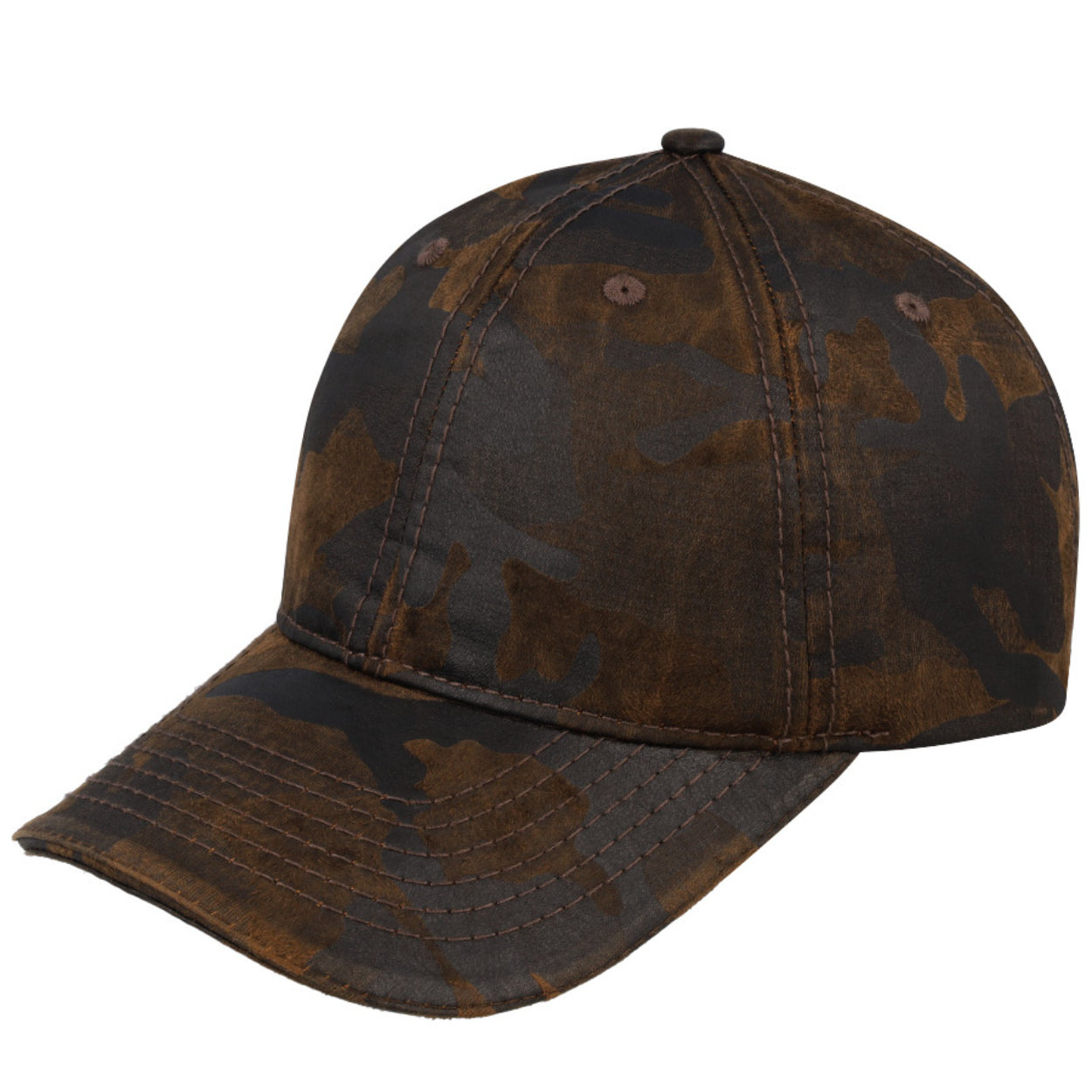Washed Oil Skin 6 panel Cap
