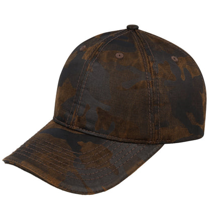 Washed Oil Skin 6 panel Cap